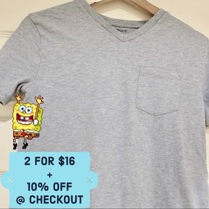 GAP Kids Pocket Short Sleeve T-Shirt- Light Grey